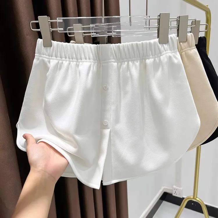 卫衣毛衣内搭下摆叠穿半身短裙女秋冬季加绒加厚鲨鱼裤外搭小屁帘