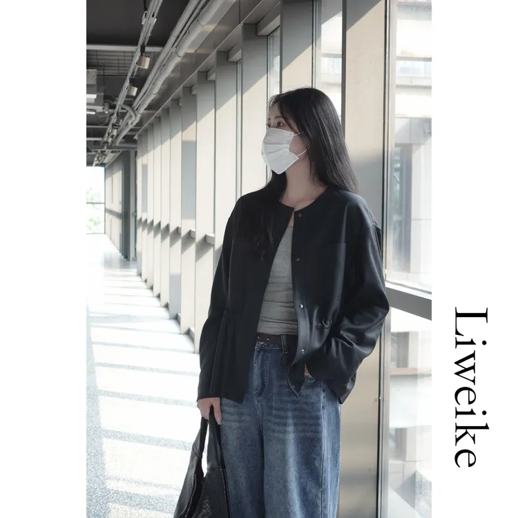 Liweike | 收腰绵羊皮高级感夹克外套女百搭休闲