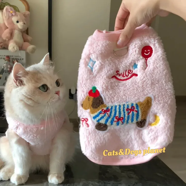 猫咪衣服秋冬天棉衣布偶金渐层蓝猫幼猫可爱加绒保暖背心冬装