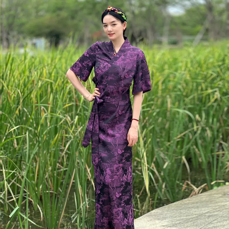 新款藏装女藏式外套喇叭短袖西藏服锅庄裙藏袍博拉藏族服装民族风