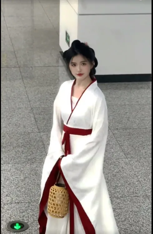 【薄荷雪糕】白色汉服古装襦裙魏晋风成人古风女装小个子夏季花间令