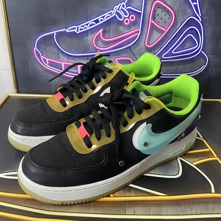 43码公价1k耐克air force 1 07空军1号夜光低帮板鞋黑色