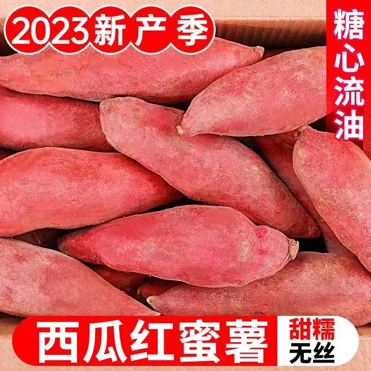 河南开封沙地蜜薯西瓜红蜜薯，红薯，地瓜番薯，番薯无筋无丝