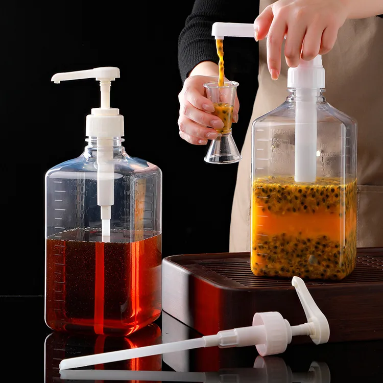 果糖糖浆果汁挤压瓶奶茶店挤瓶器定量糖压瓶手压式按压头商用便携