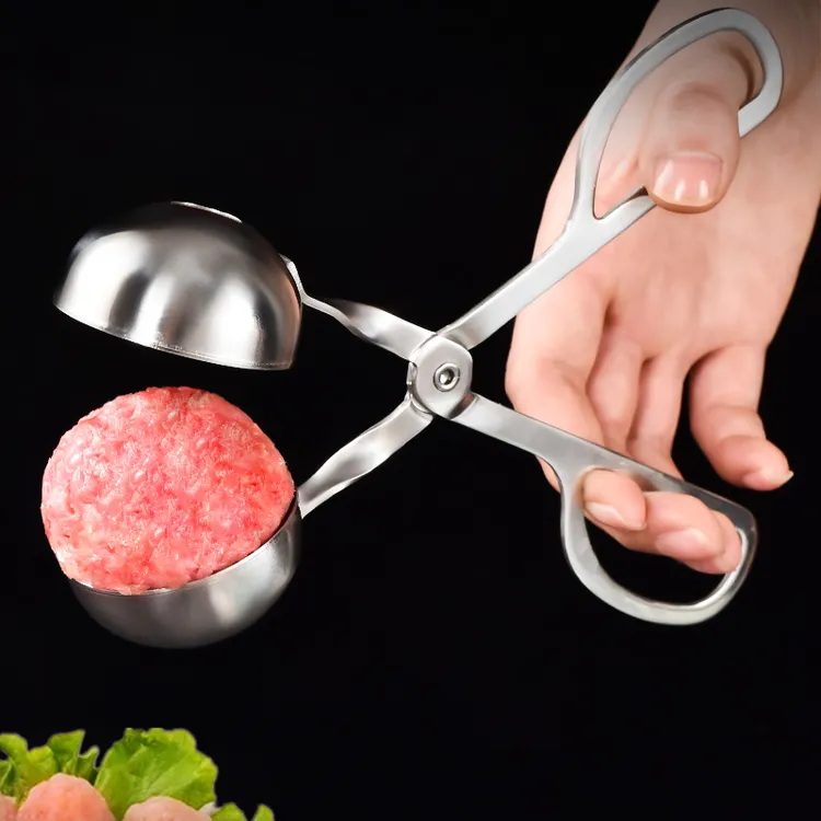304不锈钢压肉丸子制作器炸鱼丸肉圆做小丸子的挖勺工具模具手工
