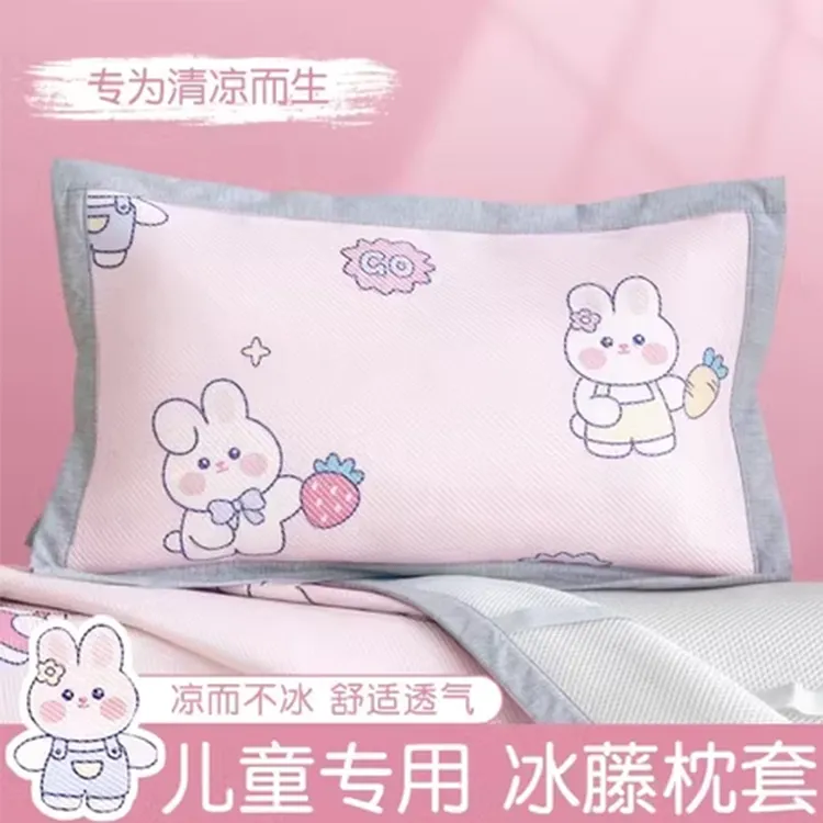 儿童枕套单只装夏季冰丝凉枕头套家用单个40x60枕头芯内胆套30x50