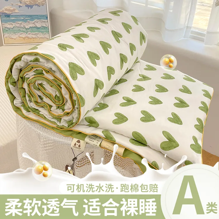 双层纱夏凉被空调被夏天薄被子学生宿舍单人夏季夏被机洗2025新款