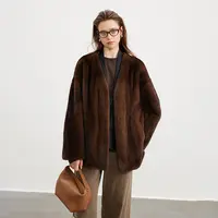 北麋「巴黎雪野」进口貂皮大衣整貂天鹅绒水貂松弛感廓形皮草外套女