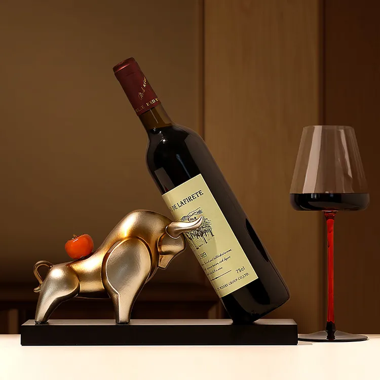 贝汉美牛气冲天酒架摆件轻奢高档家居客厅办公室酒柜创意装饰品