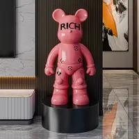 贝汉美网红暴力熊存钱罐落地摆件轻奢高档客厅电视柜旁大型装饰品