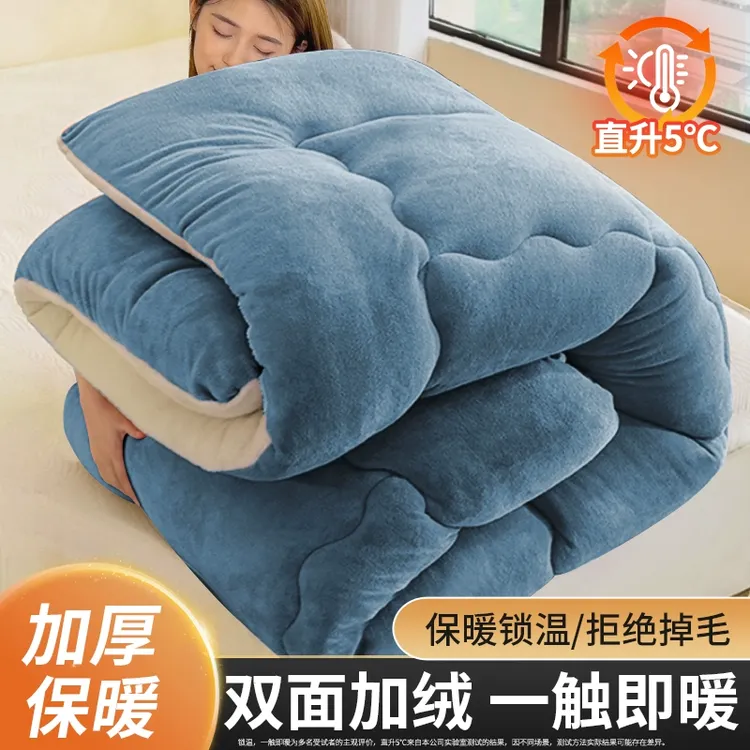 羊羔绒棉被冬被冬季被芯加厚保暖绒被子10斤2024新款四季通用单人