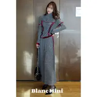 【MiNi推荐】韩版新款高端定制撞色拼接半身裙套装两件套JD0301