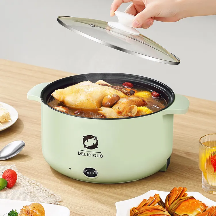 【工厂直发】美味多功能煎炸炒蒸煮电煮锅3.0L家用电锅电火锅煮面