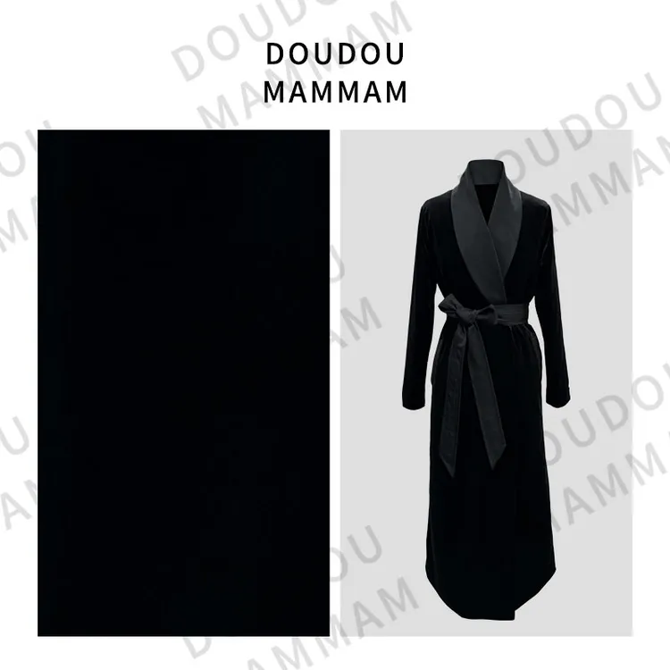 DOUDOUMANMAN-轻奢气质系带收腰显瘦赫本风冬季棉衣大衣短款