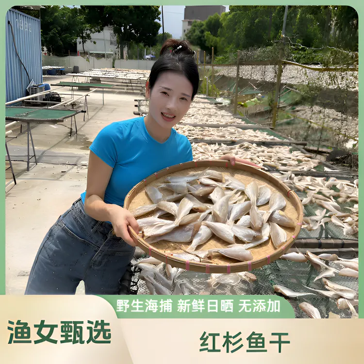 湛江特产红杉鱼干500g无添加鱼干咸鱼干海鲜可蒸可炸鲜嫩美味