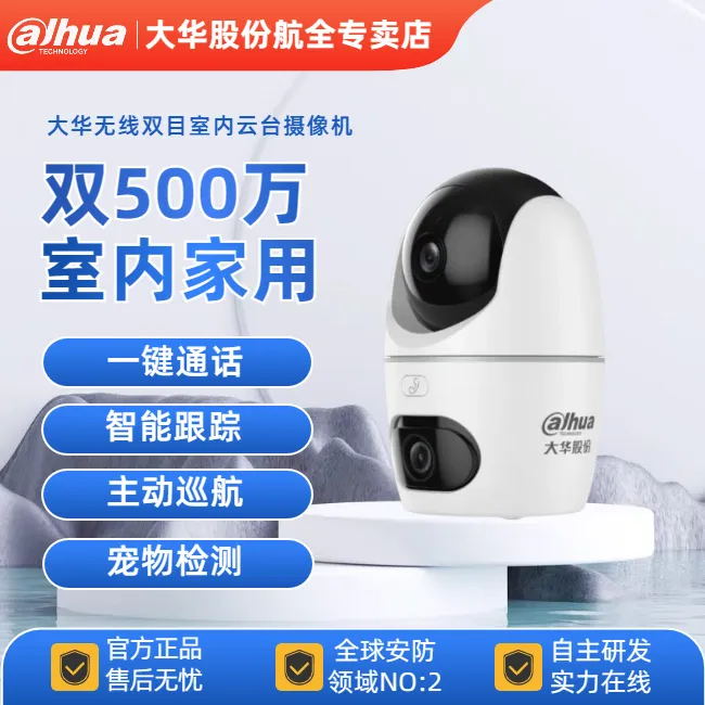 Dahua/大华股份摄像头家用360度监控器带夜视室内1000W双摄无线