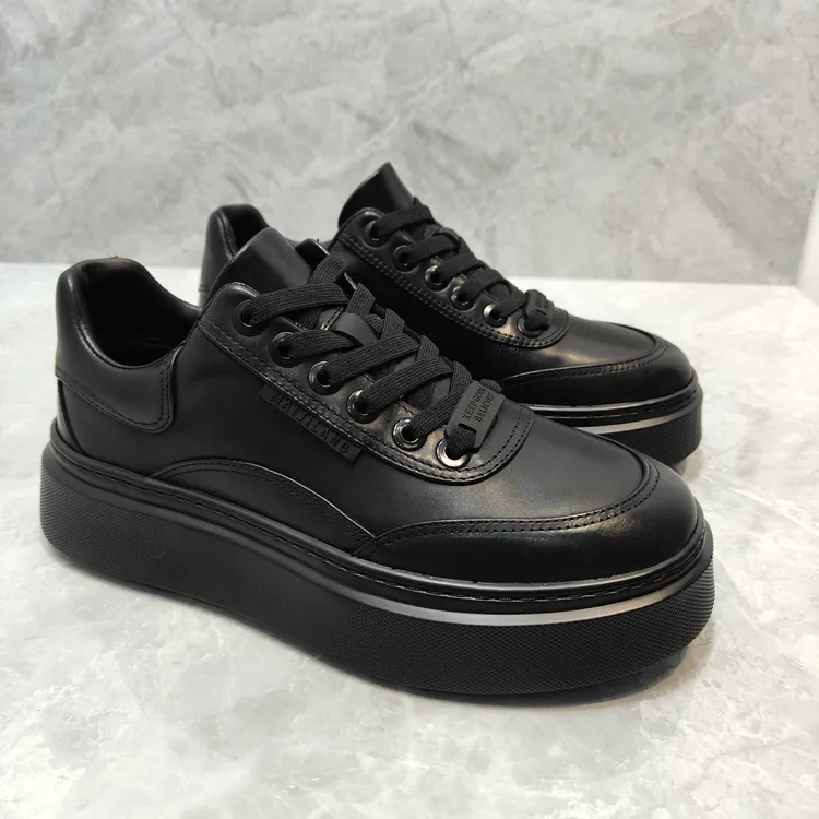 高端潮流真皮男鞋厚底板鞋百搭休闲鞋