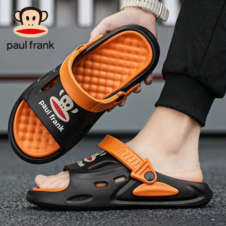 paul frank/大嘴猴拖鞋男款夏外穿凉鞋休闲户外防滑耐磨沙滩凉拖