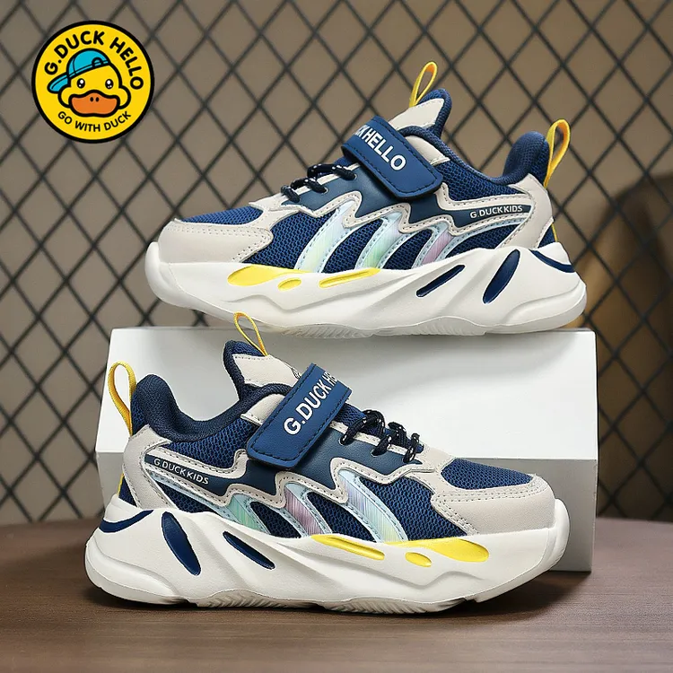 小黄鸭男童运动鞋软底童鞋新款中大童鞋子2024秋季防滑女童鞋透气