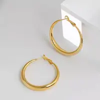 韩芸汐耳饰   A-312 秋冬气质金色圈圈耳环简约小众时尚百搭