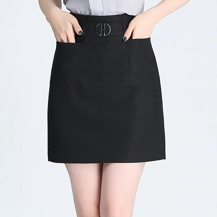 短裙女半身裙2025夏季新款高腰包臀裙a字裙防走光裤裙OL职业裙子