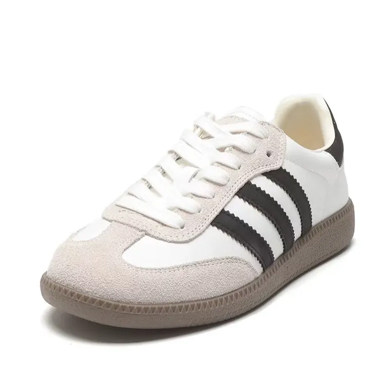 2024小白鞋女秋冬新款休闲运动鞋女鞋平底板鞋真皮复古阿甘德训鞋