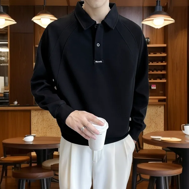 Jack Waderhden轻奢痞帅男装2025简约时尚翻领polo衫卫衣早秋穿搭