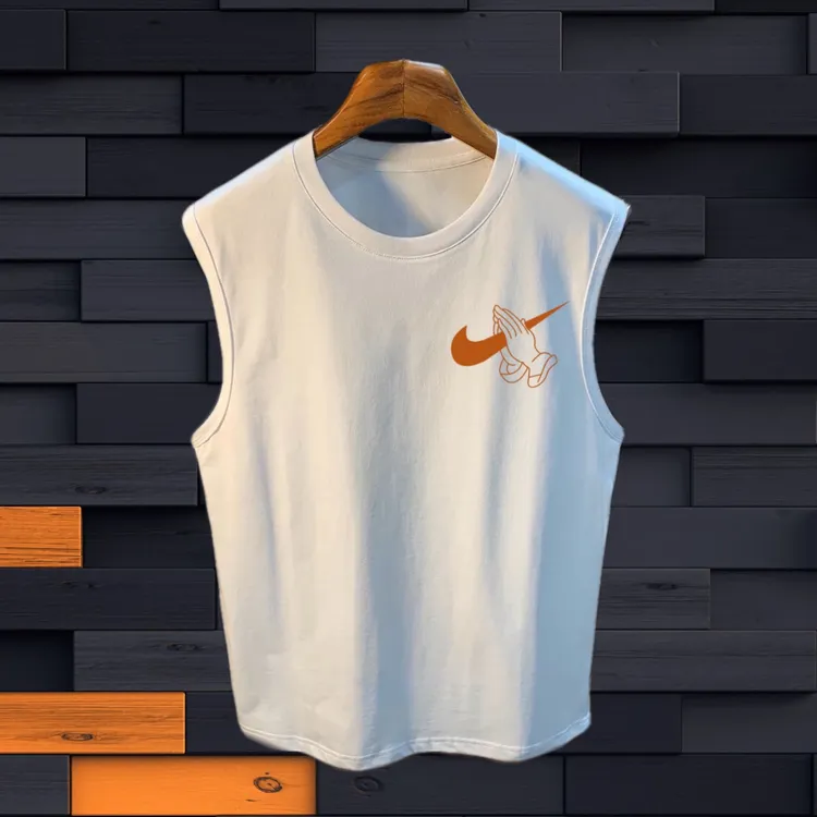 潮牌男女同款纯棉运动百搭无袖潮流ins外穿个性男士圆领背心