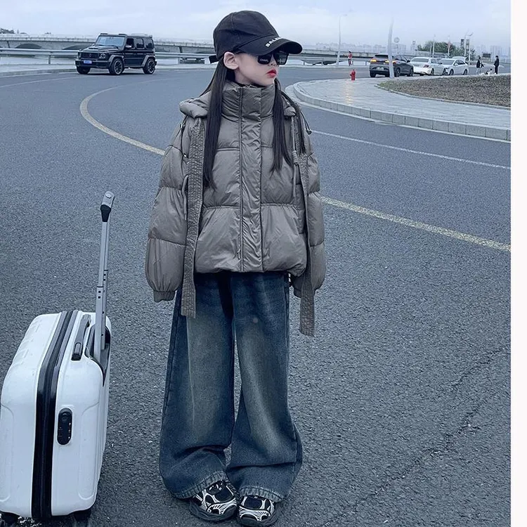 女童羽绒服冬季2025新款儿童洋气加厚连帽百搭潮流保暖韩版休闲