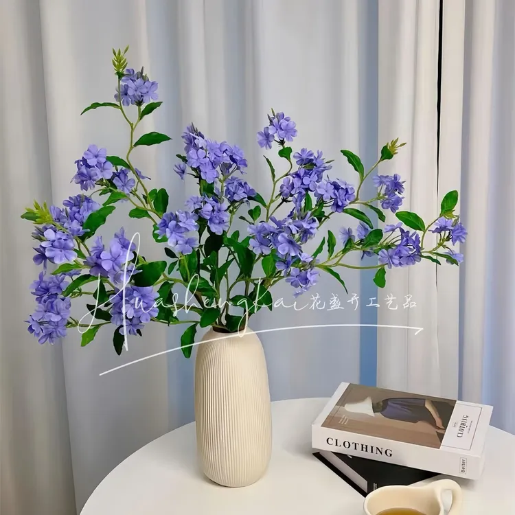 蓝雪花仿真花假花客厅摆设家居花艺软装高端餐桌花摄影道具塑料