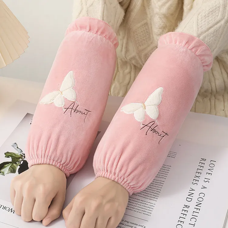 秋冬儿童长款袖套学生棉服耐脏护袖成人工作干活防污手袖新款套袖