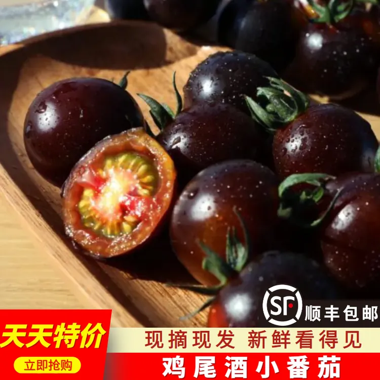 【顺丰包邮】花青子番茄黑珍珠番茄现摘黑宝石番茄黑色樱桃小番茄