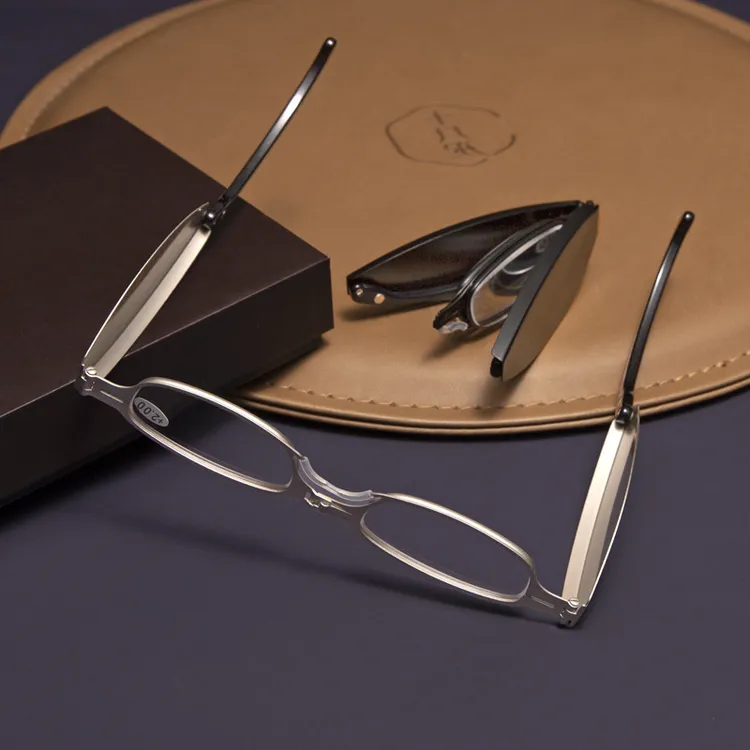 爆款防蓝光口袋折叠金属高档轻巧防摔抗压高清简约轻便时尚老花镜
