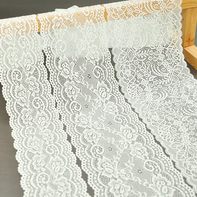 白色宽镂空弹力蕾丝花边diy手工衣服裙摆边内衣抹胸服装装饰辅料