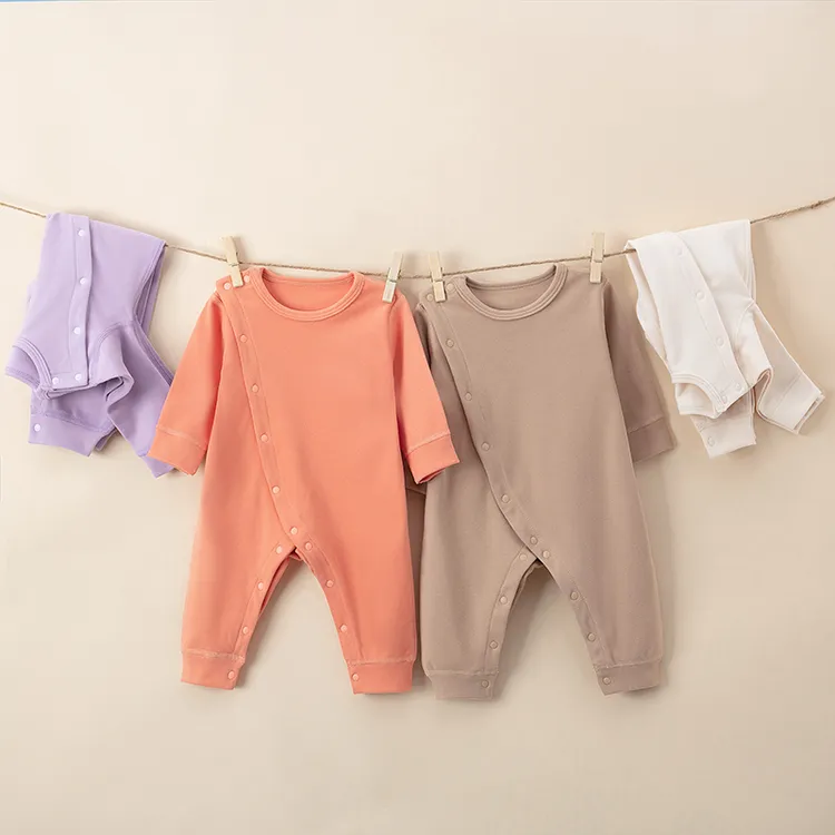 婴幼儿连体衣秋冬款长袖厚款德绒A类无骨睡衣新生儿宝宝哈衣爬服