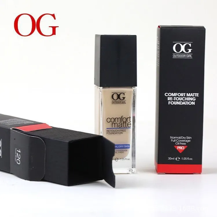 跨境持妆隐匿瑕疵修颜遮瑕自然裸妆持久雾感亚光彩妆粉底液水润