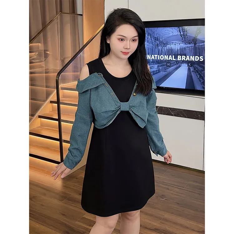 JMQ283微胖定制【铃兰花信】设计感遮肉显瘦日常出街连衣裙JMQ283