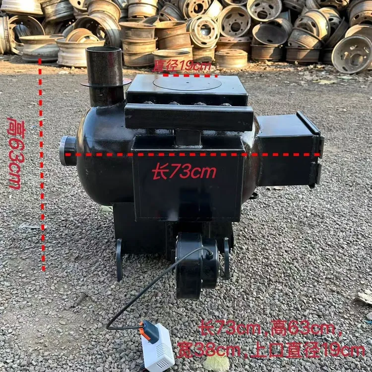 新款大风机家用煤气罐改装暖风炉取暖炉煤柴两用观煤气罐柴火炉