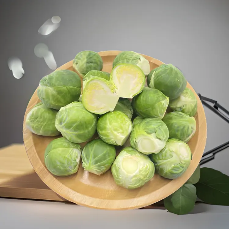 新鲜孢子甘蓝小圆白菜采摘后泡沫箱保鲜发货产地直销