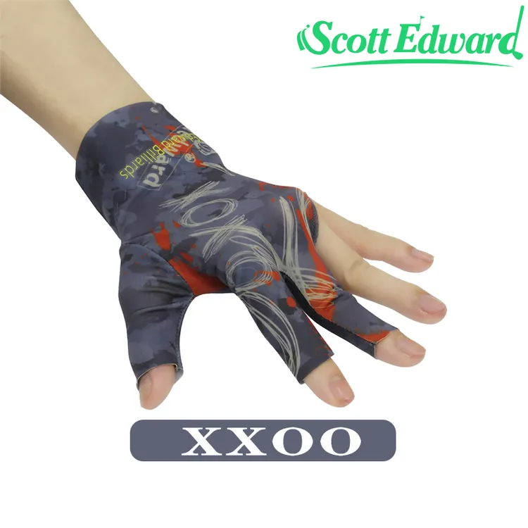 SocttEdward新颖透气通用台球露指左手防滑露指女士专业柔软训练