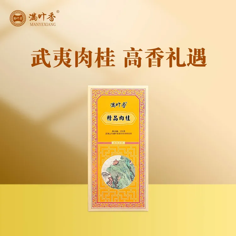 满叶香精品肉桂武夷山岩茶中火茶叶250g/盒独立小泡袋包装礼盒装
