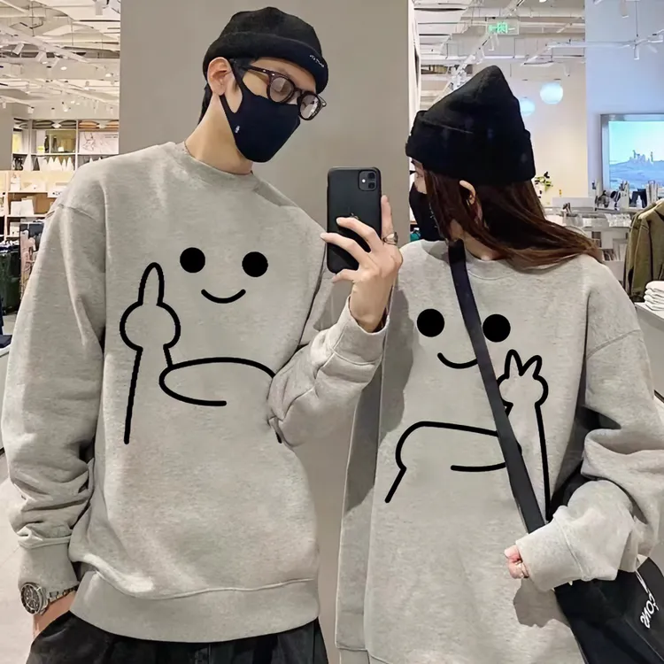 300斤大码不一样的多巴胺时尚情侣卫衣新款春秋潮牌不一样上衣t恤
