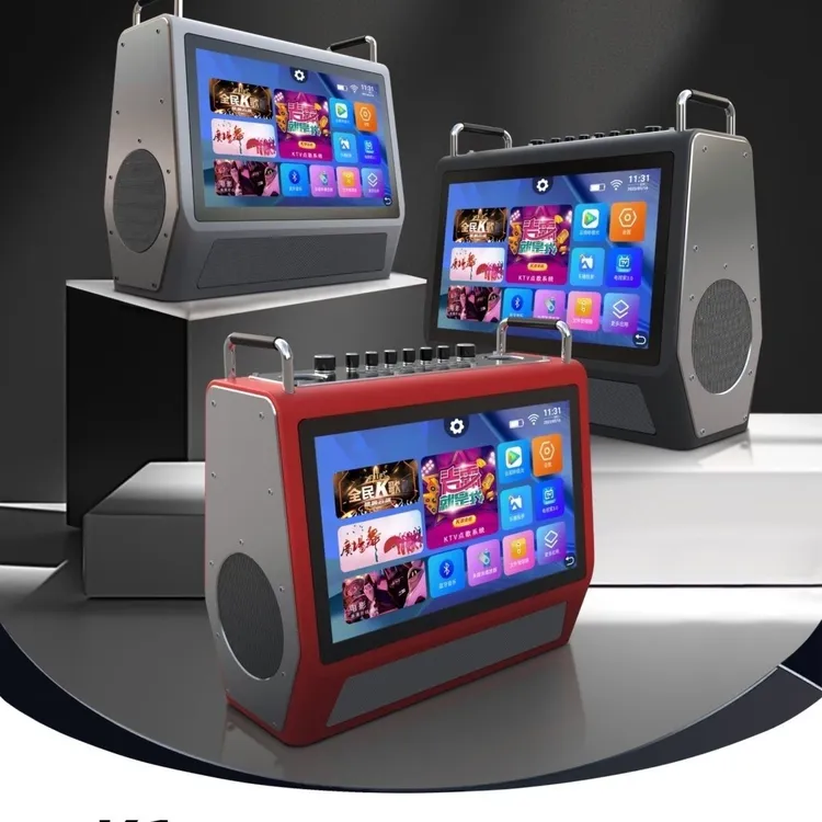 拓步非凡K1手提式高端视频智能一体机便携式视频家庭移动点歌音箱