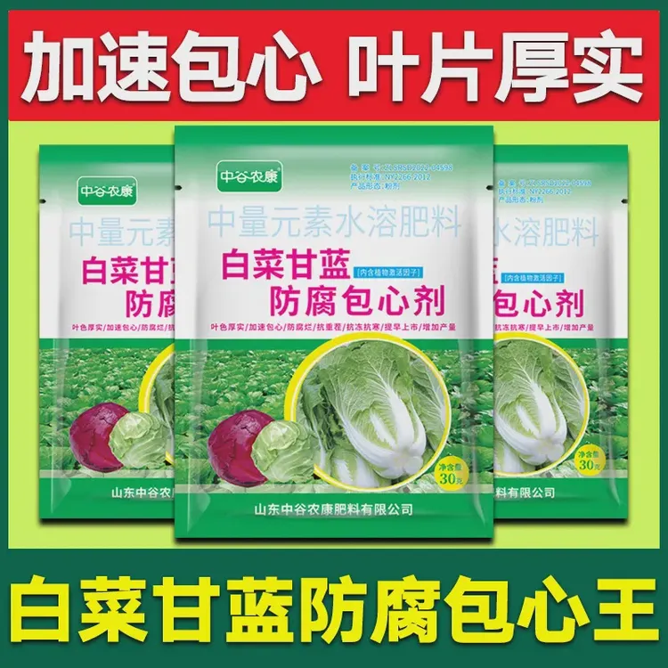 白菜甘蓝防腐包心剂加速包心厚实防腐烂抗冻抗寒抗重茬包心菜通用