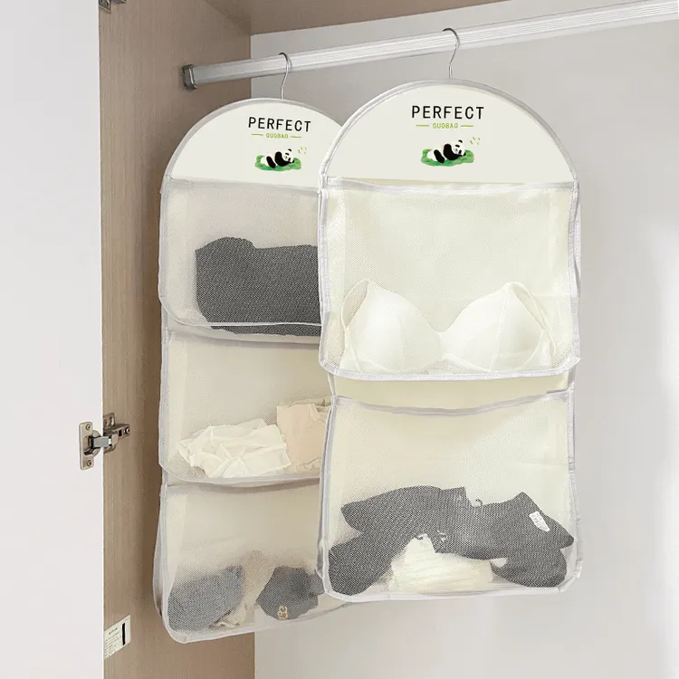 袜子收纳神器宿舍衣柜内衣裤挂袋悬挂式网兜门后收纳整理置物