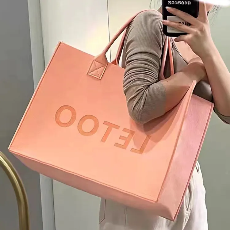 可定制热销肩包大容量购物袋字母小红书同款百搭敞口手提包手提袋