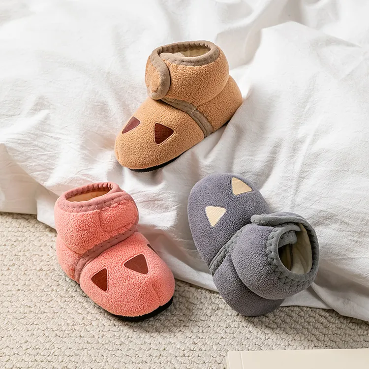 加绒地板袜鞋秋冬季婴儿鞋子摇粒绒宝宝鞋高帮保暖棉鞋袜套毛毛鞋