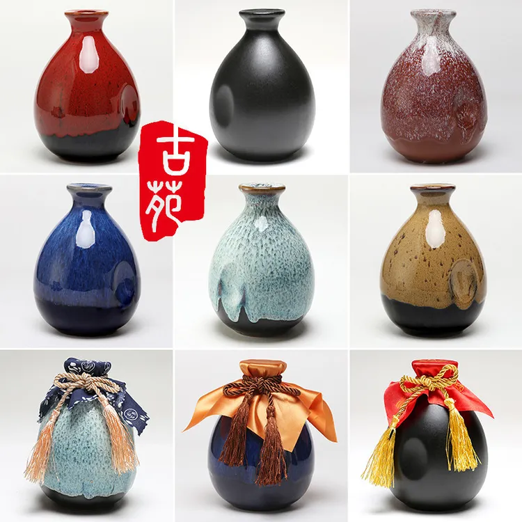 果酒瓶子空古风日式酒坛复古酒壶装酒古代酒瓶个性仿古器具道具
