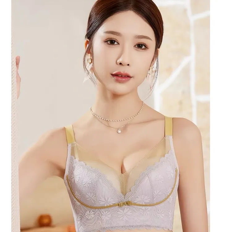 【青花瓷】性感蕾丝放外扩聚拢小胸上托收副乳调整院线内衣