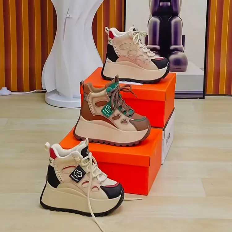 小个子10cm内增高软底轻便老爹鞋ins2024新款秋冬百搭加绒运动鞋